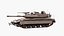 Israeli Tank Merkava 5 Beige Rigged for Cinema 4D 3D