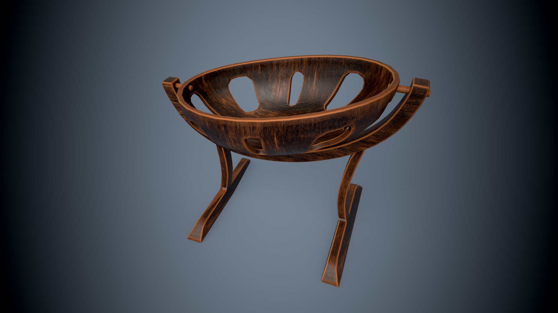 Stylized Cradle For Children Bed PBR Game Ready Low-poly 3D Model Model ...