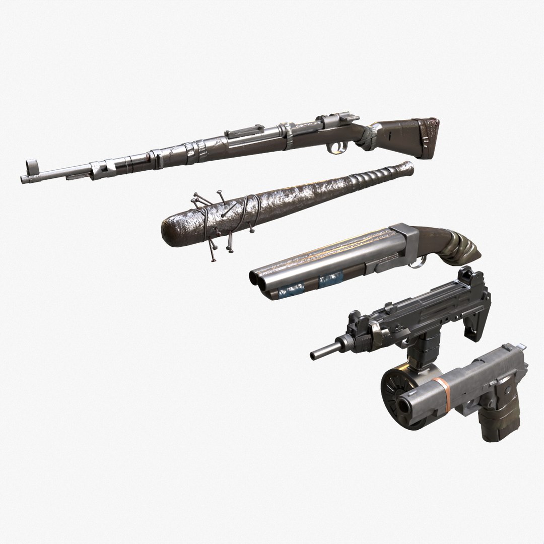 Game Ready Post Apocalyptic Guns Collection 3D https://p.turbosquid.com/ts-thumb/ty/pCeVMR/Um/guns_001/png/1728413173/1920x1080/fit_q87/25e93791a558630bc8951fb9f9a2030d3e657401/guns_001.jpg