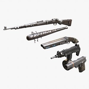 Game Ready Post Apocalyptic Guns Collection