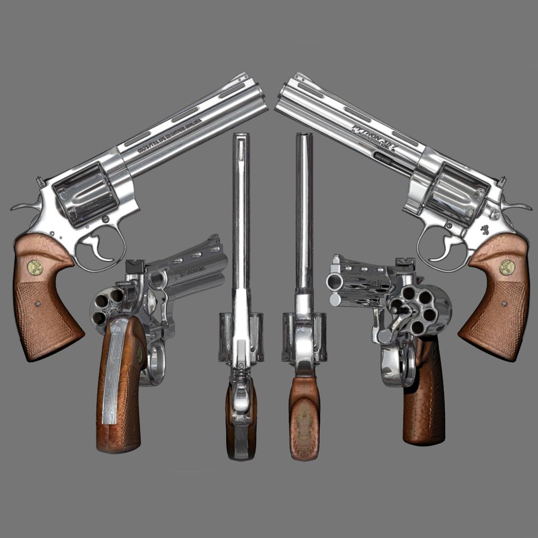 3d Colt Python Gun Model