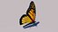 monarch butterfly animation 3d model