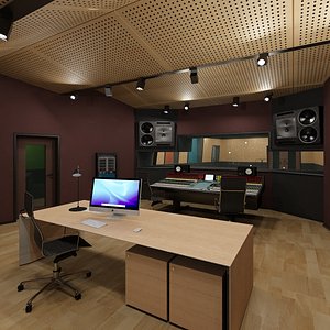 recording studio 3d model
