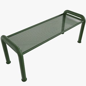 3D Park Bench 09 model