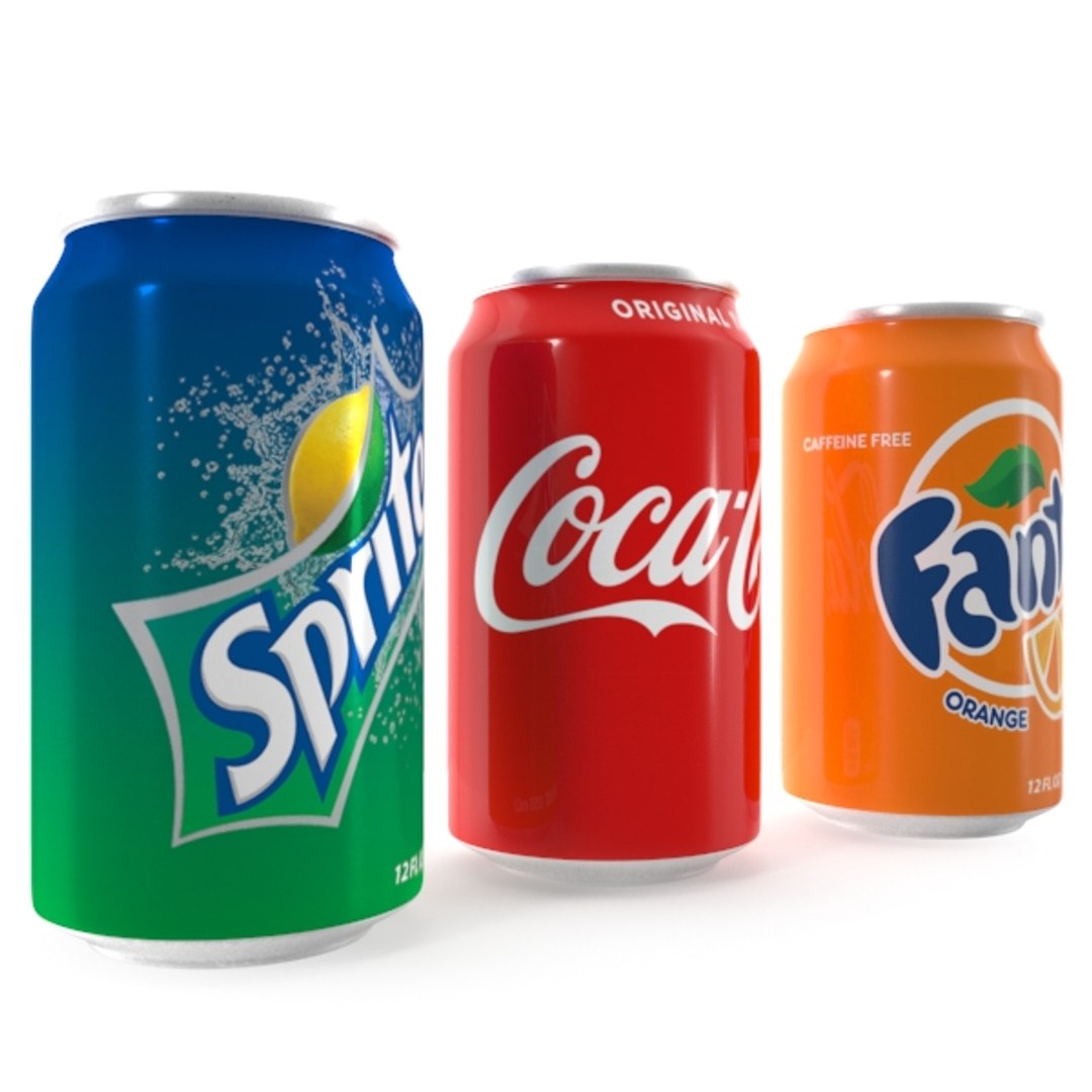 3D Coca Cola Fanta Sprite Model - TurboSquid 1429246