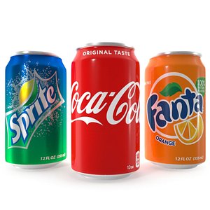 Coca Cola Fanta Sprite Cans 12 oz