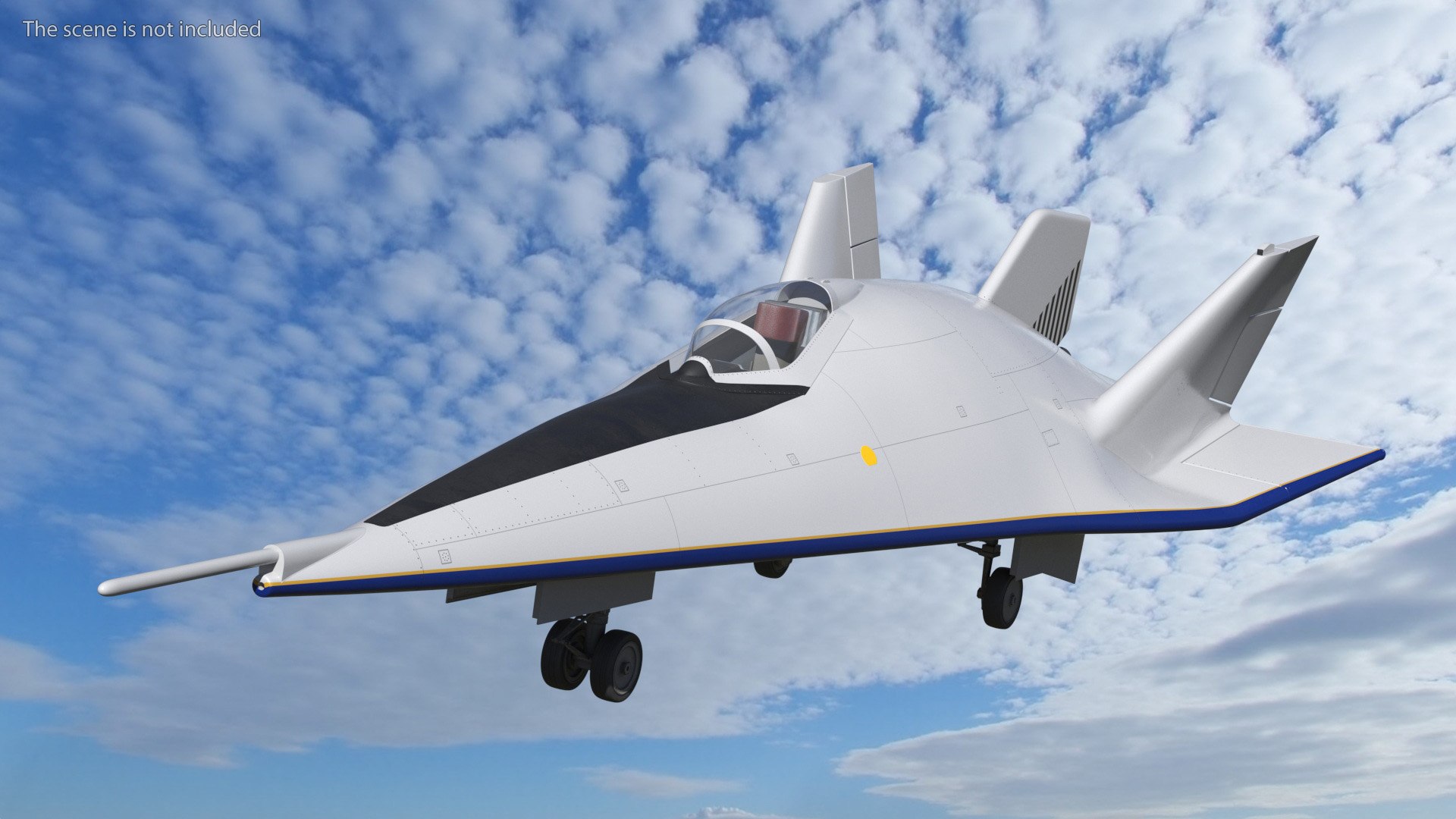 Advanced Tactical Air Superiority Fighter Rigged for Maya 3D model preview