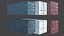 Cargo Containers White Red Blue 20 ft ISO High and Low Poly PBR LOD 3D model