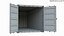 Cargo Containers White Red Blue 20 ft ISO High and Low Poly PBR LOD 3D model