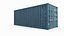 Cargo Containers White Red Blue 20 ft ISO High and Low Poly PBR LOD 3D model