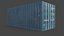 Cargo Containers White Red Blue 20 ft ISO High and Low Poly PBR LOD 3D model