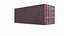 Cargo Containers White Red Blue 20 ft ISO High and Low Poly PBR LOD 3D model