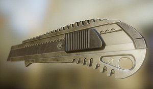 Box Cutter Lowpoly Aluminum Version
