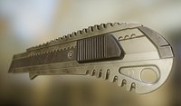 Box Cutter Lowpoly Aluminum Version