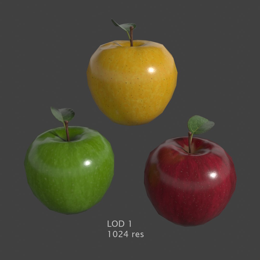 3D Model Apples - TurboSquid 2236826