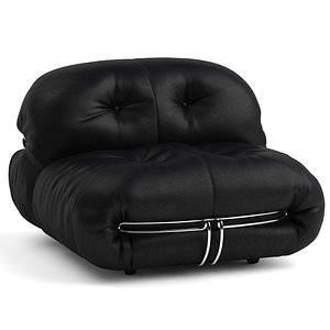 3D model Cassina Soriana lounge chair