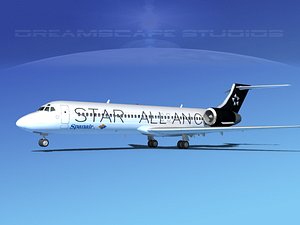 3d turbines boeing 717-200 717s model