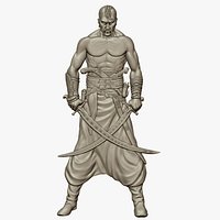 Cossack Ukrainian warrior bas-relief for CNC router or 3D printer