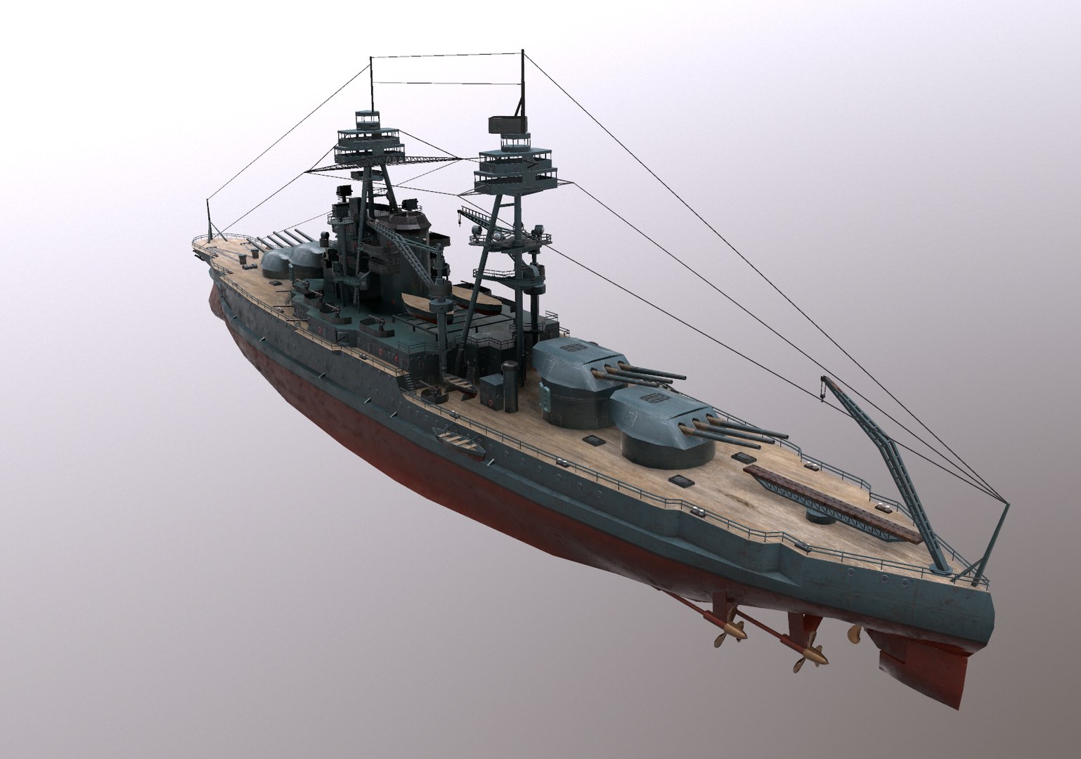 3D Uss Arizona Battleship - TurboSquid 1228045