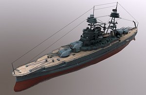 3D uss arizona battleship