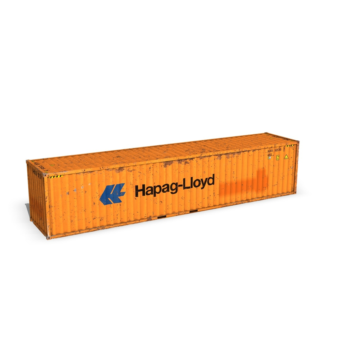 3ds 40ft Shipping Container Hapag