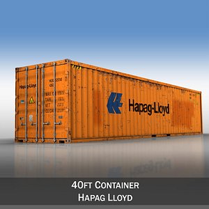 3ds 40ft shipping container hapag