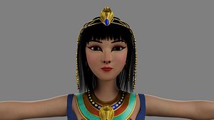 3D Semi-Realistic Egyptian Queen ISABELLA Without Rig