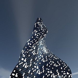 modern building futuristic 3D model