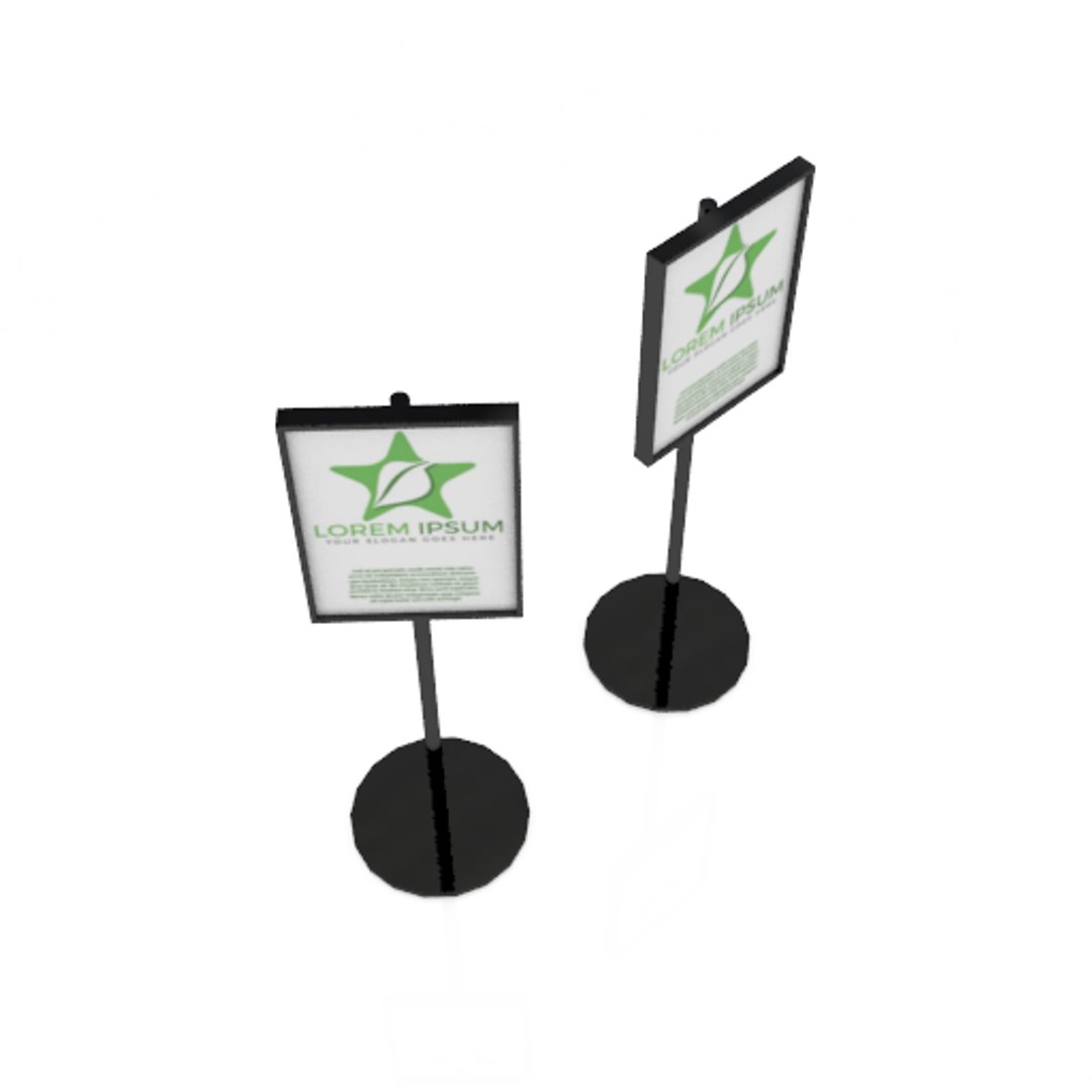 T Bar Banner Poster 3D Model - TurboSquid 1549429