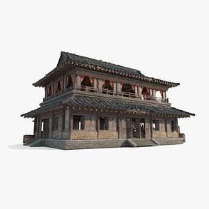 Ancient Asian Architecture Tavern 3D model