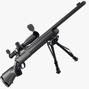 3D model Sniper Rifle Remington M24