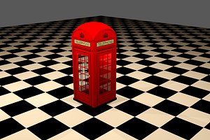red telephone 3d model