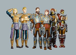 classic role playing races 3D model