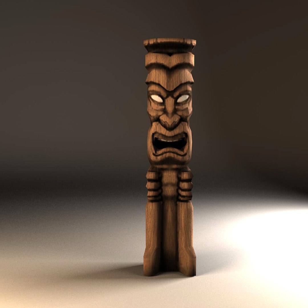 Central Tiki Statue 3ds