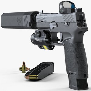 SIG Sauer P320 Carry TACOPS, Sight, Flashlight, Silencer