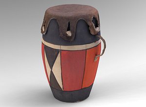 small african drum 3d model