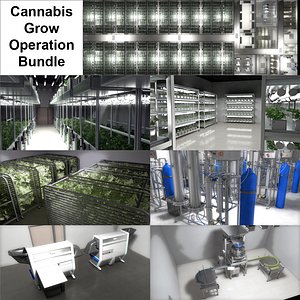 cannabis production facility 3D