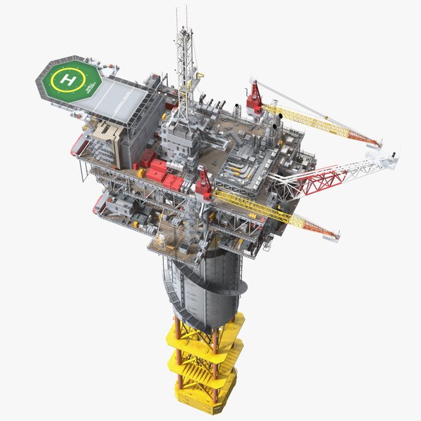 Modele 3d De Plate Forme Petroliere Shell Perdido Truquee Turbosquid