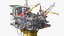 Shell Perdido Oil Platform Rigged model
