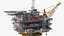 Shell Perdido Oil Platform Rigged model