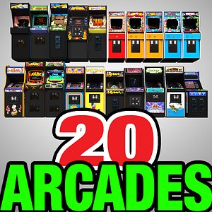 Arcade Machines Low Poly Collection
