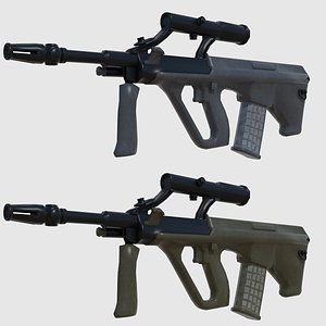 3D ready steyr aug assault rifle