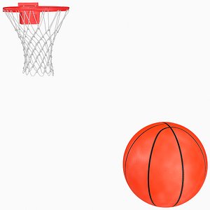 Animated Basketball Falls Through the Net