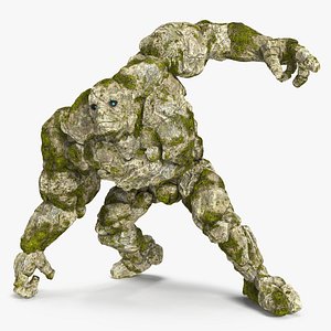Stone Golem Fighting Pose