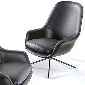 ICONS OF DENMARK Smile Lounge High Back Chair 3D model