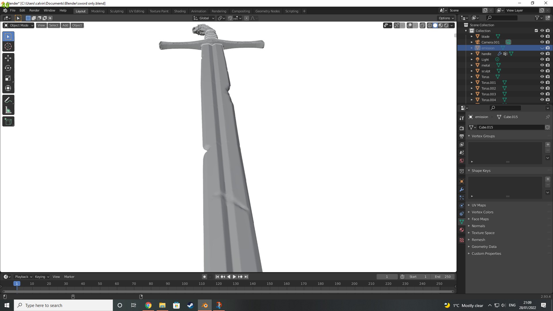 Realistic Longsword 3D Model - TurboSquid 1846917