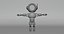 Robot fantascientifico 3D post apocalittico con ambiente di Nikdox