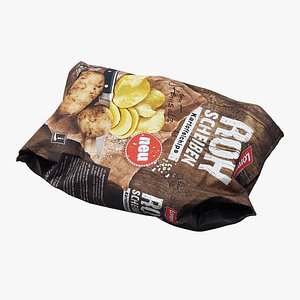 3D potato chips model