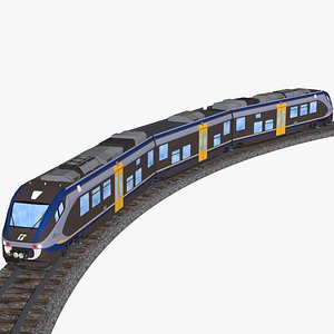 3D model coradia meridian g - fs aln 501 minuetto - etr 245 - trenitalia diesel-electric passenger train