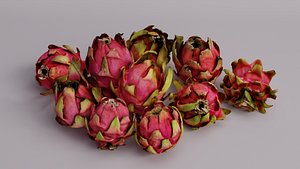 3D Dragon Fruit Scan Pack model